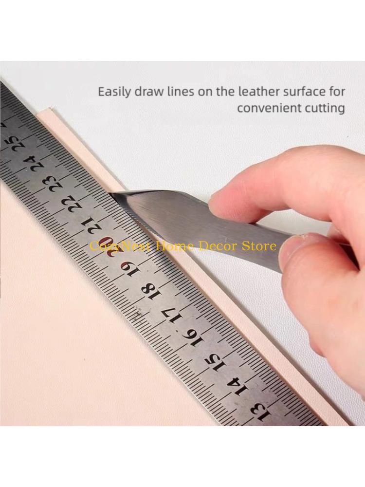 Leatherwork Free Patterns - 92MF เครื่องมืองานหนังแบบพกพาพร้อมด้ามจับตามหลักสรีรศาสตร์สำหรับโครงการ DIY