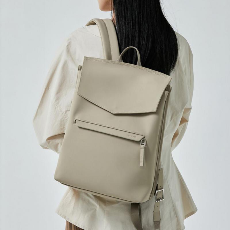 Leather Work Womens Backpack - แฟชั่นใหม่ญี่ปุ่นและเกาหลีสบายๆกระเป๋าเป้สะพายหลังอเนกประสงค์สําหรับทํางานเดินทางหรูหราสไตล์ธุรกิจผู้หญิงกระเป๋าอินเทรนด์