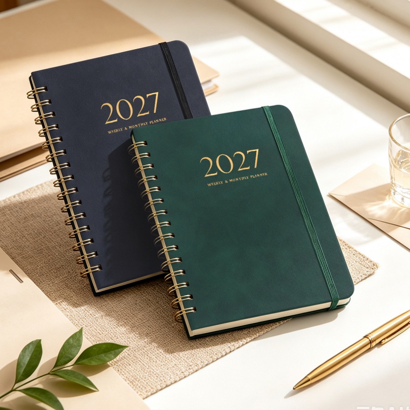 Leather Work Notebook - สมุดแพลนเนอร์รายสัปดาห์/รายเดือน A5 ปกหนัง PU รุ่น 2027