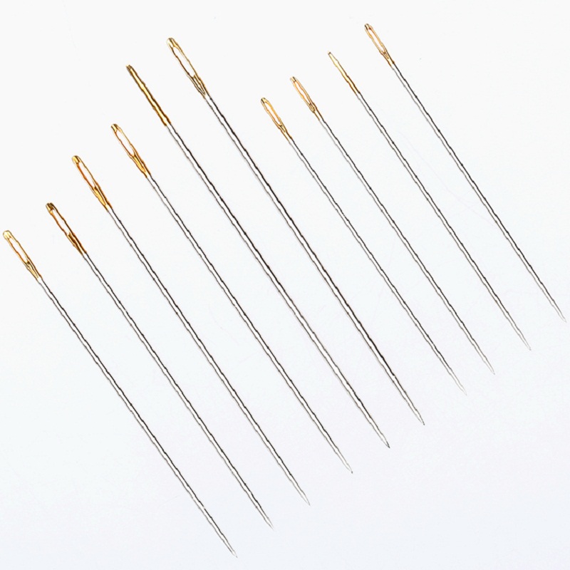 Leatherwork Hand Sewing Needles - 10 ชิ้นขนาดสารพัน Leathercraft เข็มเย็บผ้ามือทํางานเย็บซ่อม DIY เครื่องมือเข็มหนังผ้าใบ