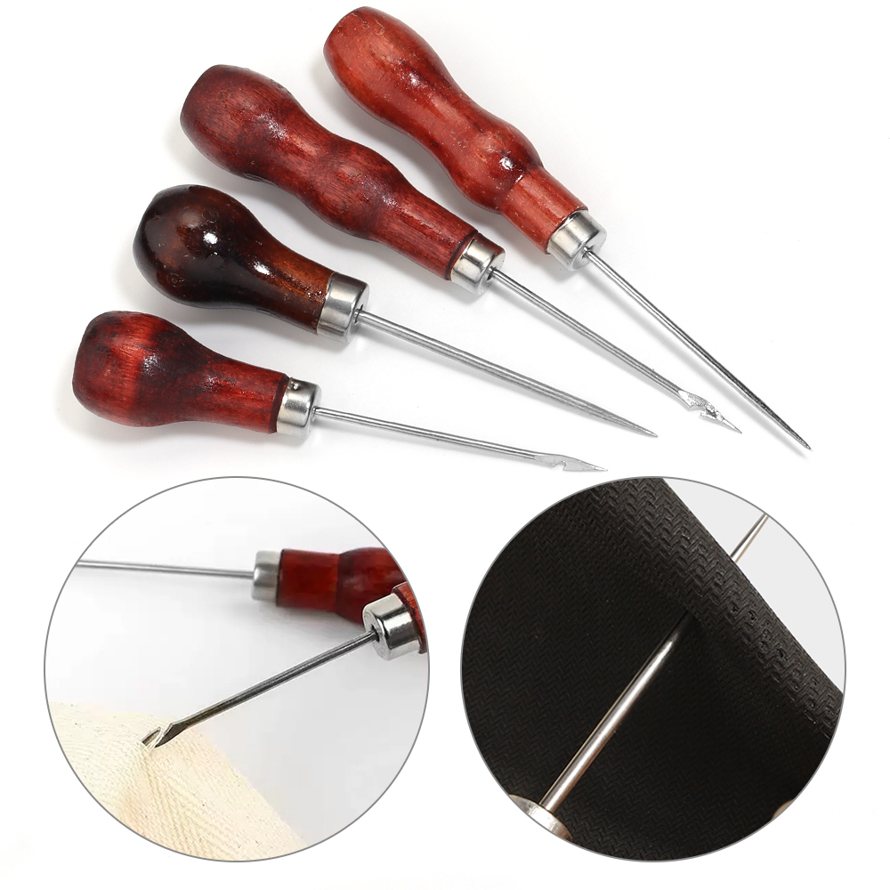 Leatherwork Awl - เข็มเจาะรูหนัง ด้ามไม้ สำหรับงาน DIY เย็บเต็นท์หนัง เครื่องมือซ่อมรองเท้า