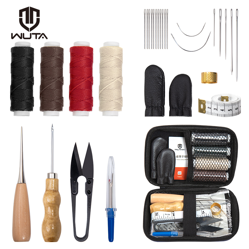 Leatherwork Awl - WUTA ชุดซ่อมหนังเย็บรองเท้าเฟอร์นิเจอร์โซฟาซ่อมทํางานชุดเครื่องมือด้ายหัตถกรรมเครื่องมือเย็บมือ Quilting Awl