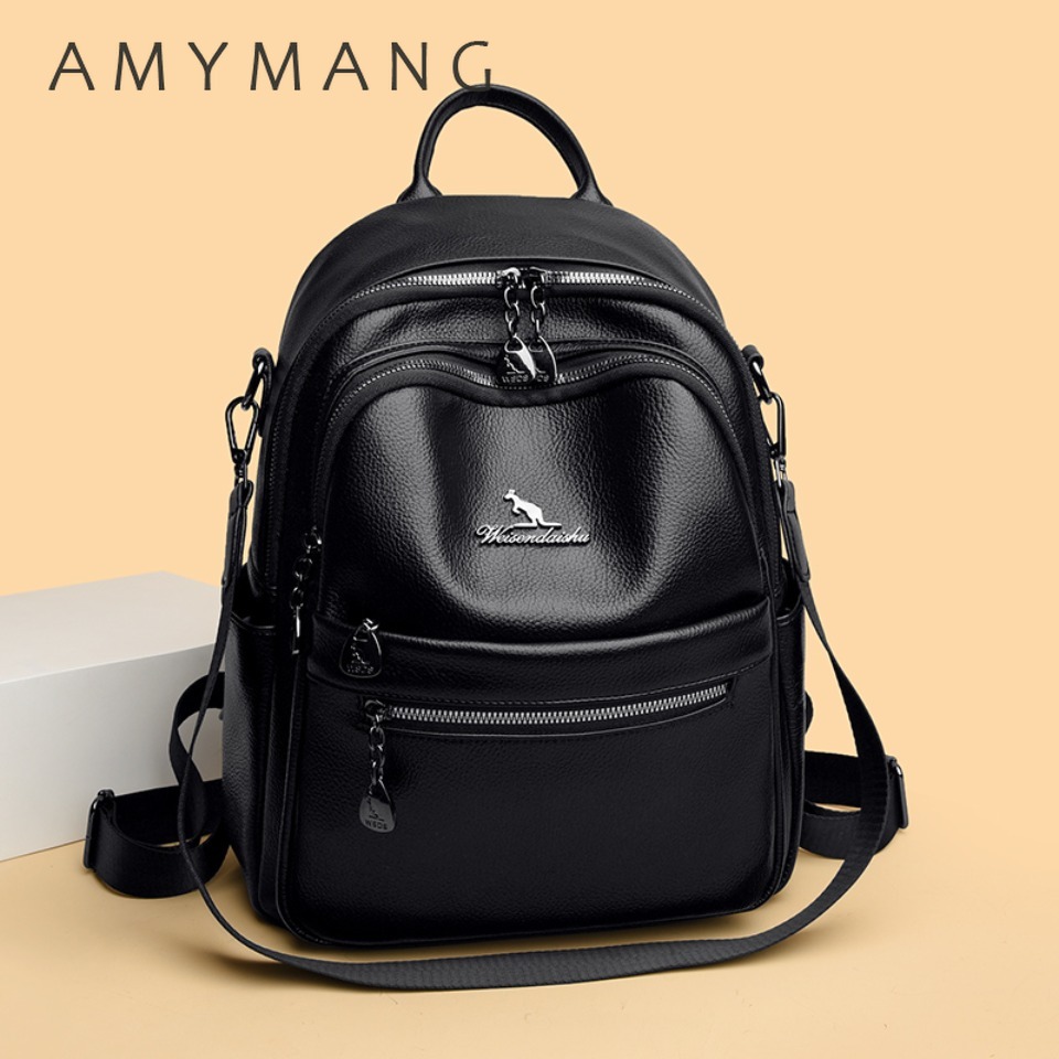 Leather Work Womens Backpack - กระเป๋าเป้สะพายหลังลายหนังลายก้อนกรวด กระเป๋าสะพายไหล่แบบแปลงรูปได้ 2 แบบ ความจุขนาดใหญ่ กระเป๋าเป้สะพายหลังสำหรับเดินทางประจำวันสำหรับผู้หญิง