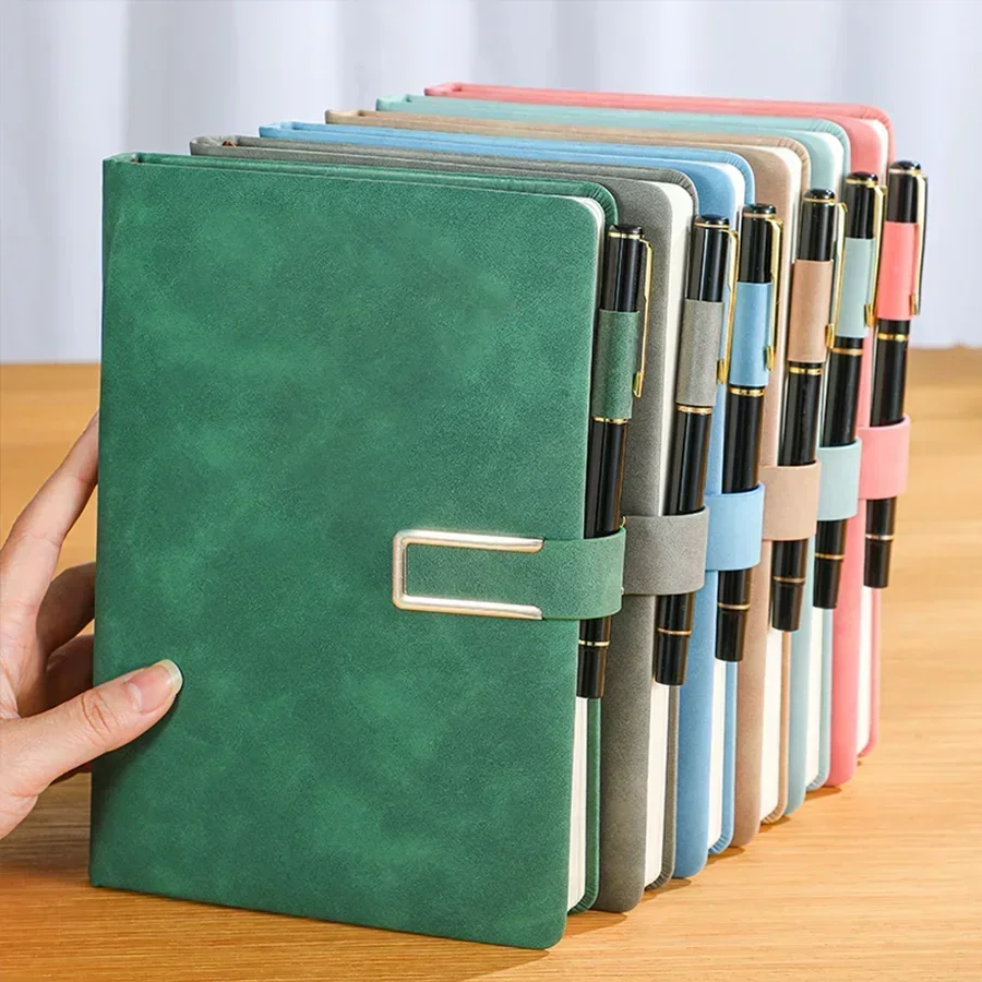 Leather Work Notebook - สมุดบันทึกหนัง A5 ปกอ่อนสไตล์วินเทจ 1 เล่ม –