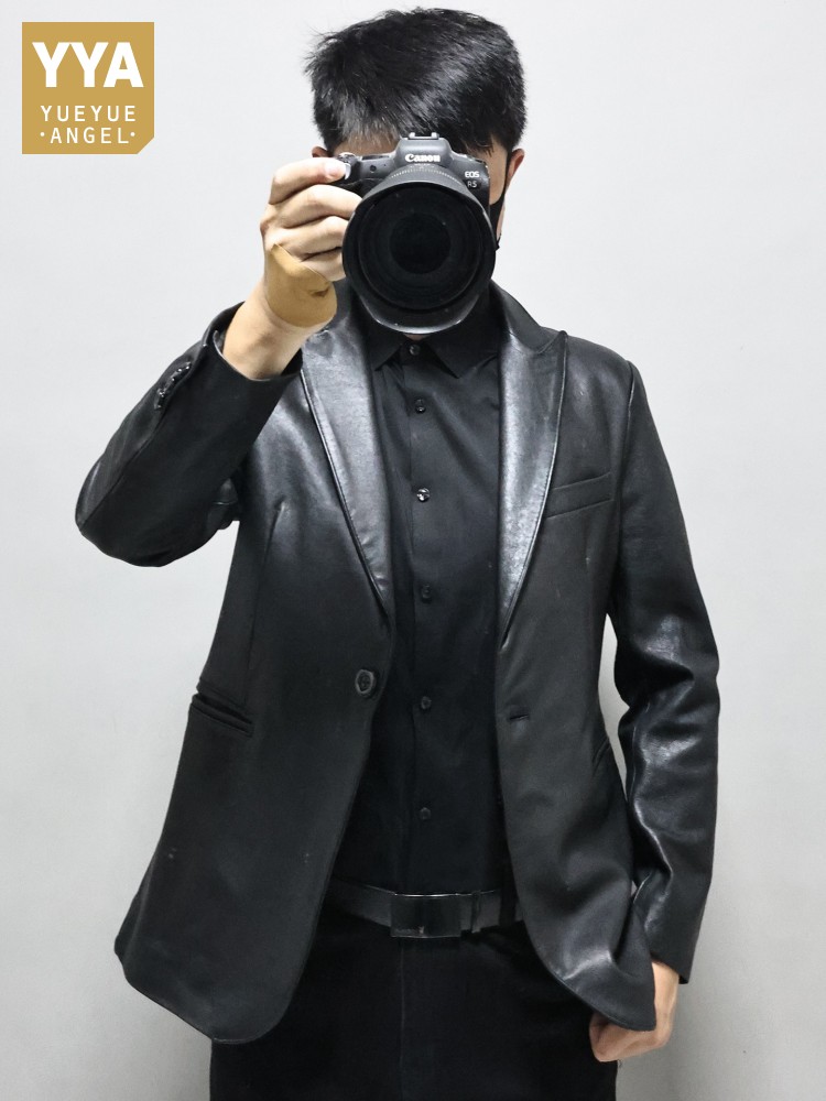 เสื้อเบลเซอร์หนังแท้ทรงเข้ารูป - Leather Work Jacket Mens บทวิจารณ์และราคา