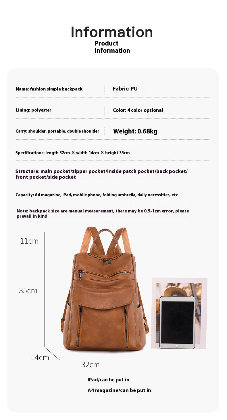 มาใหม่ล่าสุดหนังแล็ปท็อป PU กร - Leather Work Womens Backpack บทวิจารณ์และราคา