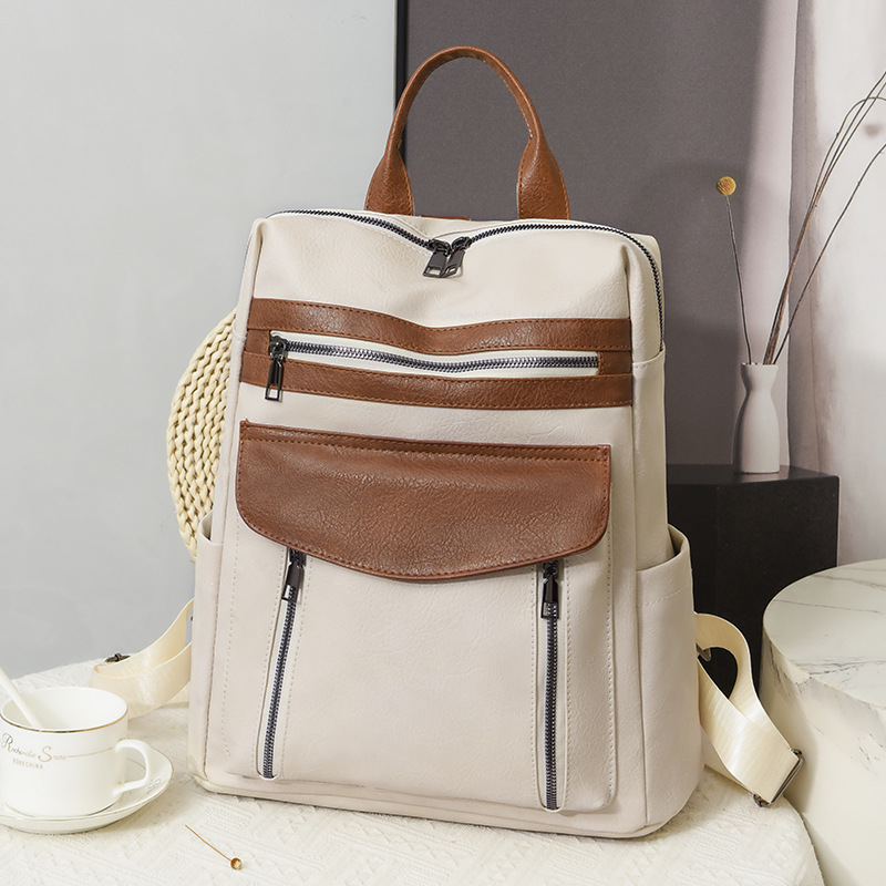 มาใหม่ล่าสุดหนังแล็ปท็อป PU กร - Leather Work Womens Backpack บทวิจารณ์และราคา
