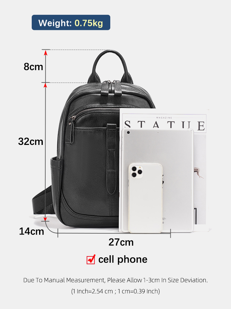 กระเป๋าเป้สะพายหลังหนังแท้สำหร - Leather Work Womens Backpack บทวิจารณ์และราคา