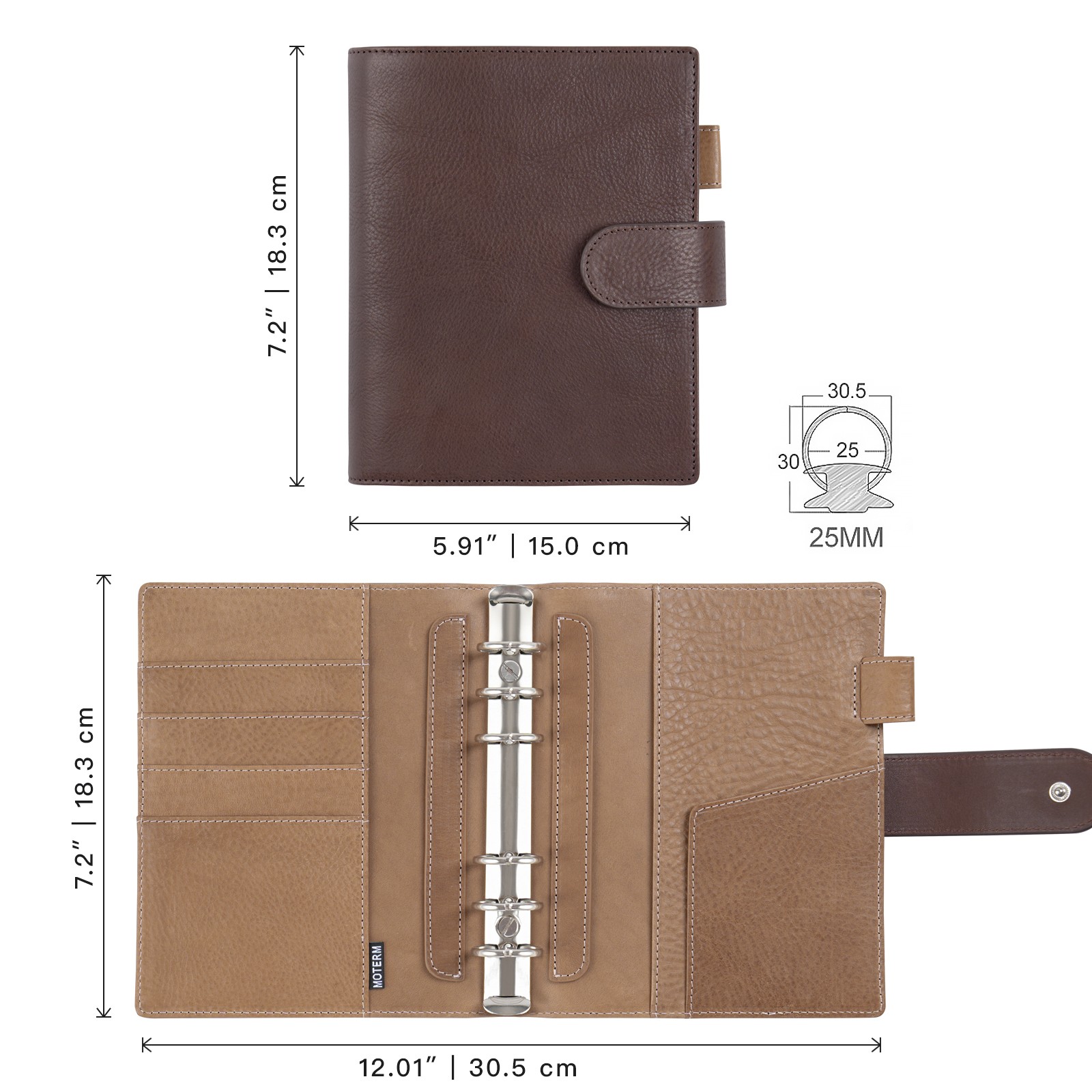 สมุดแพลนเนอร์ Moterm Franklin  - Leather Work Notebook บทวิจารณ์และราคา
