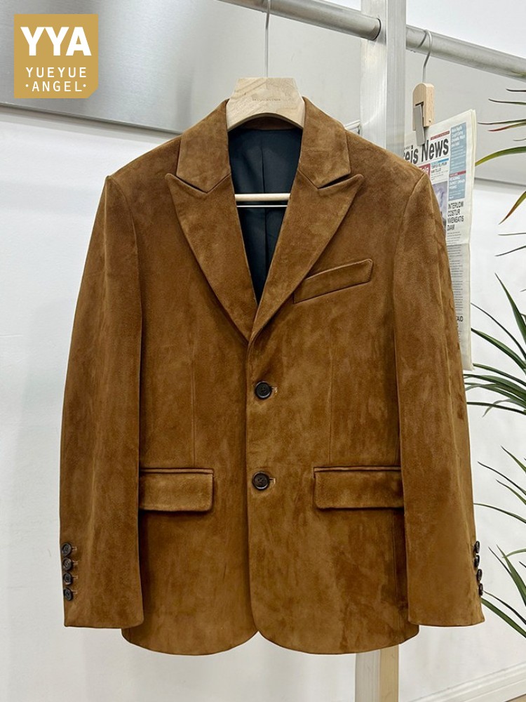 เสื้อแจ็คเก็ตหนังแกะสไตล์วินเท - Leather Work Jacket Mens บทวิจารณ์และราคา