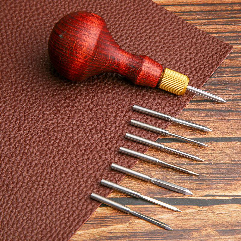 1 ชุด DIY หนัง Punch Awl ไม้ H - Leatherwork Awl บทวิจารณ์และราคา