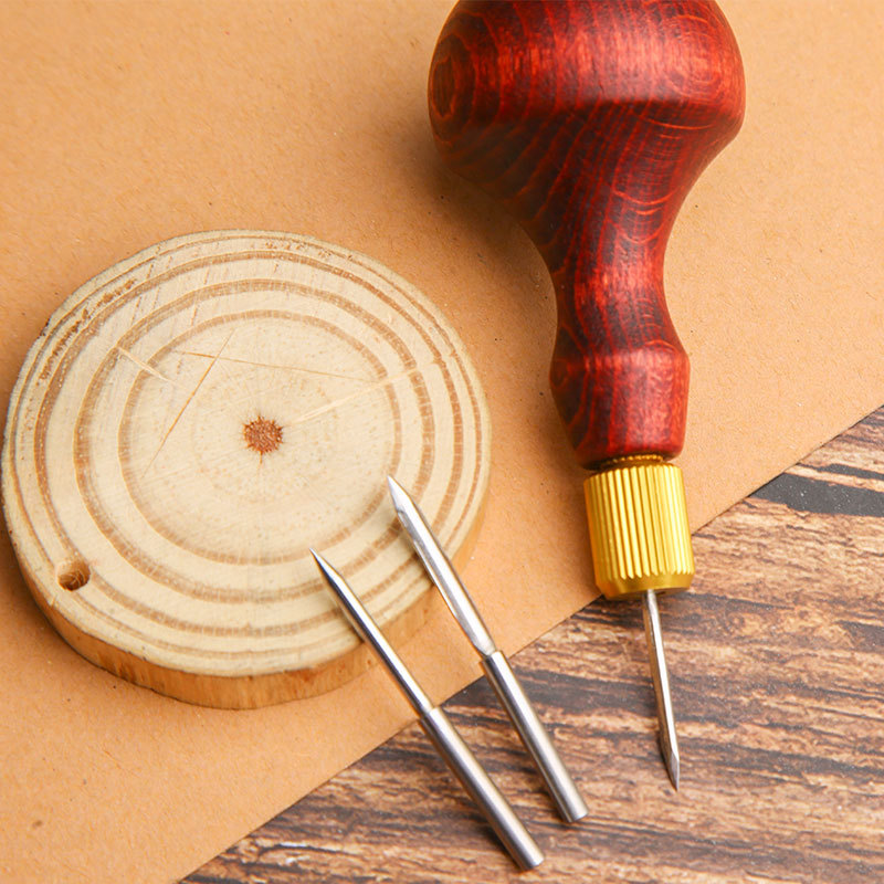 1 ชุด DIY หนัง Punch Awl ไม้ H - Leatherwork Awl บทวิจารณ์และราคา