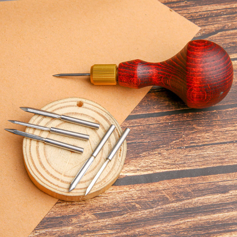 1 ชุด DIY หนัง Punch Awl ไม้ H - Leatherwork Awl บทวิจารณ์และราคา