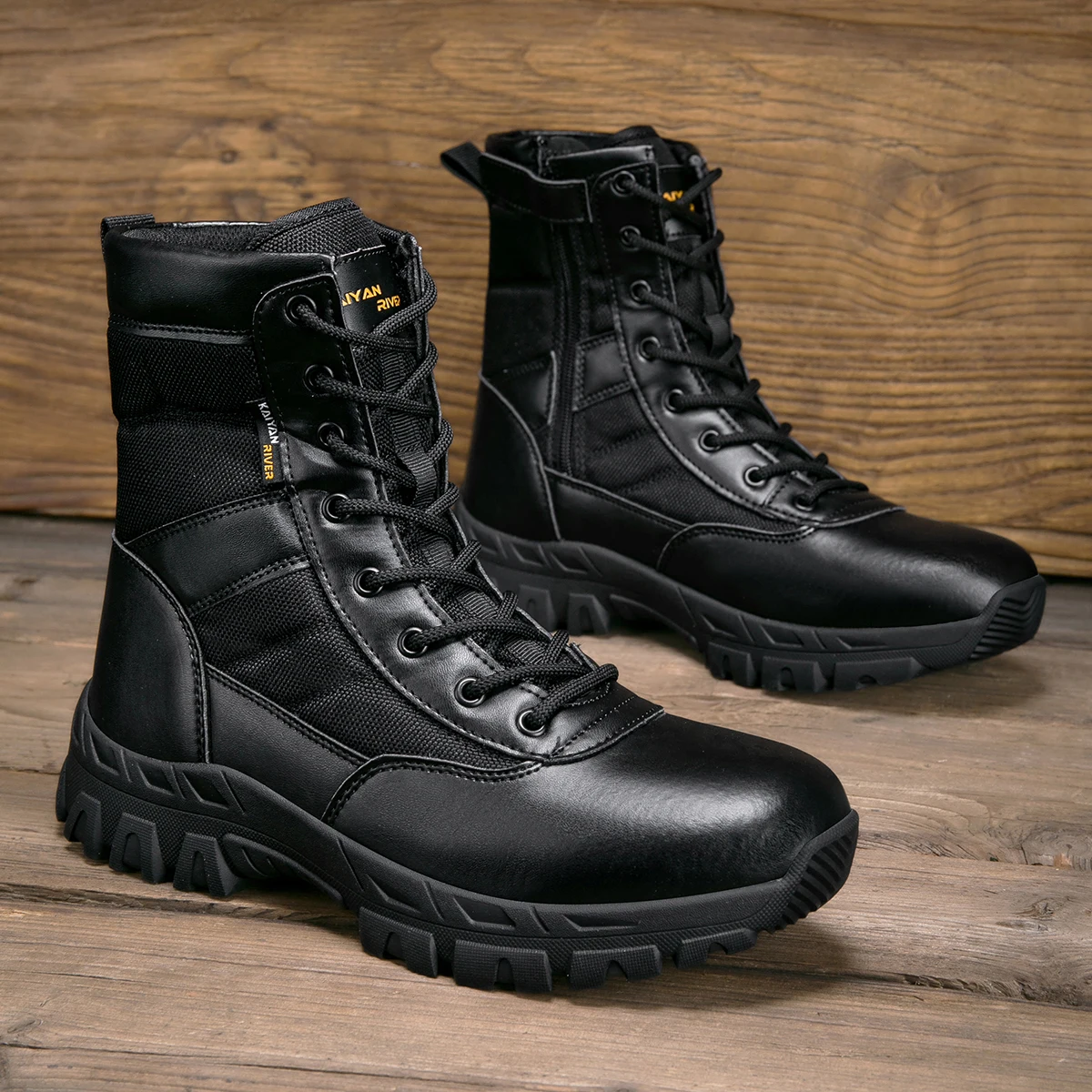 รองเท้าเดินป่ากลางแจ้งสำหรับผู - Leather Work Fabric บทวิจารณ์และราคา
