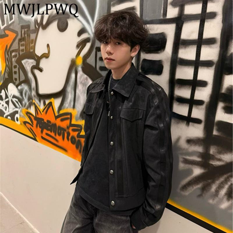 MWJLPWQ เสื้อแจ็คเก็ตทำงานแบบเ - Leather Work Jacket Mens บทวิจารณ์และราคา