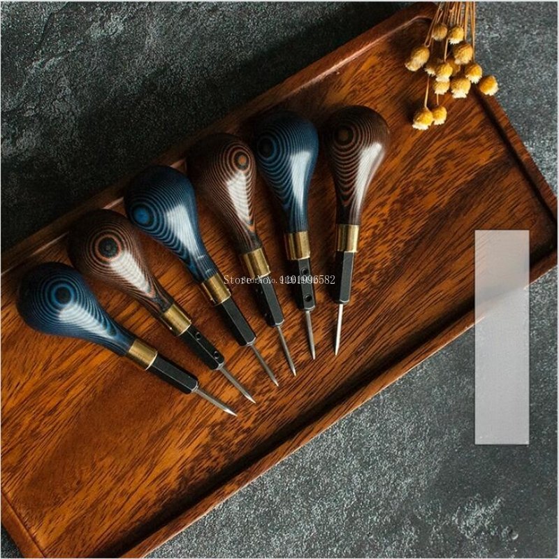Awl เข็มเปลี่ยนได้หนังเครื่องม - Leatherwork Awl บทวิจารณ์และราคา