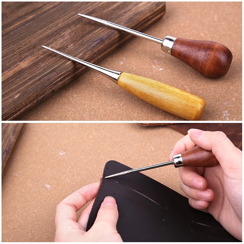 เข็มเจาะรูด้ามไม้ 2 ชิ้น สำหรั - Leatherwork Hand Sewing Needles บทวิจารณ์และราคา