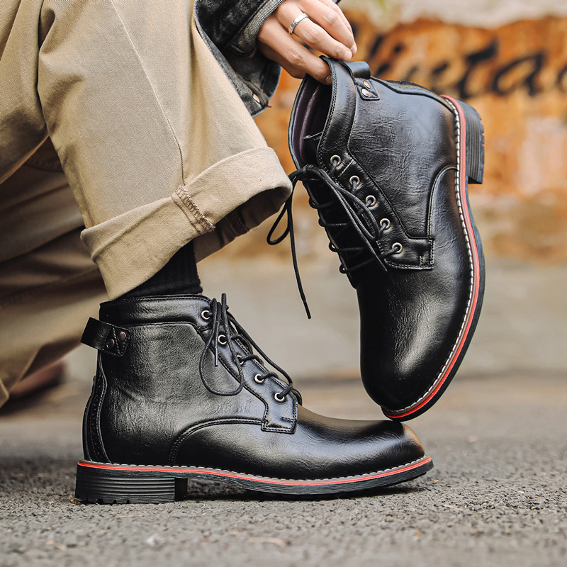 รองเท้าหนังผู้ชายสไตล์เรโทรสุด - Leather Work Fabric บทวิจารณ์และราคา