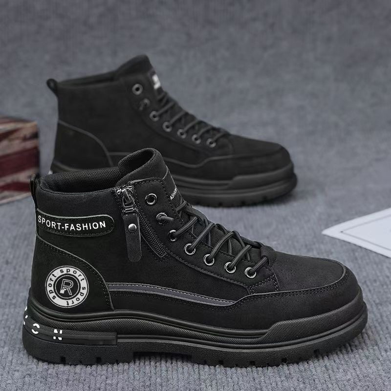 รองเท้าบูทหุ้มข้อผู้ชายสไตล์เร - Leather Work Fabric บทวิจารณ์และราคา