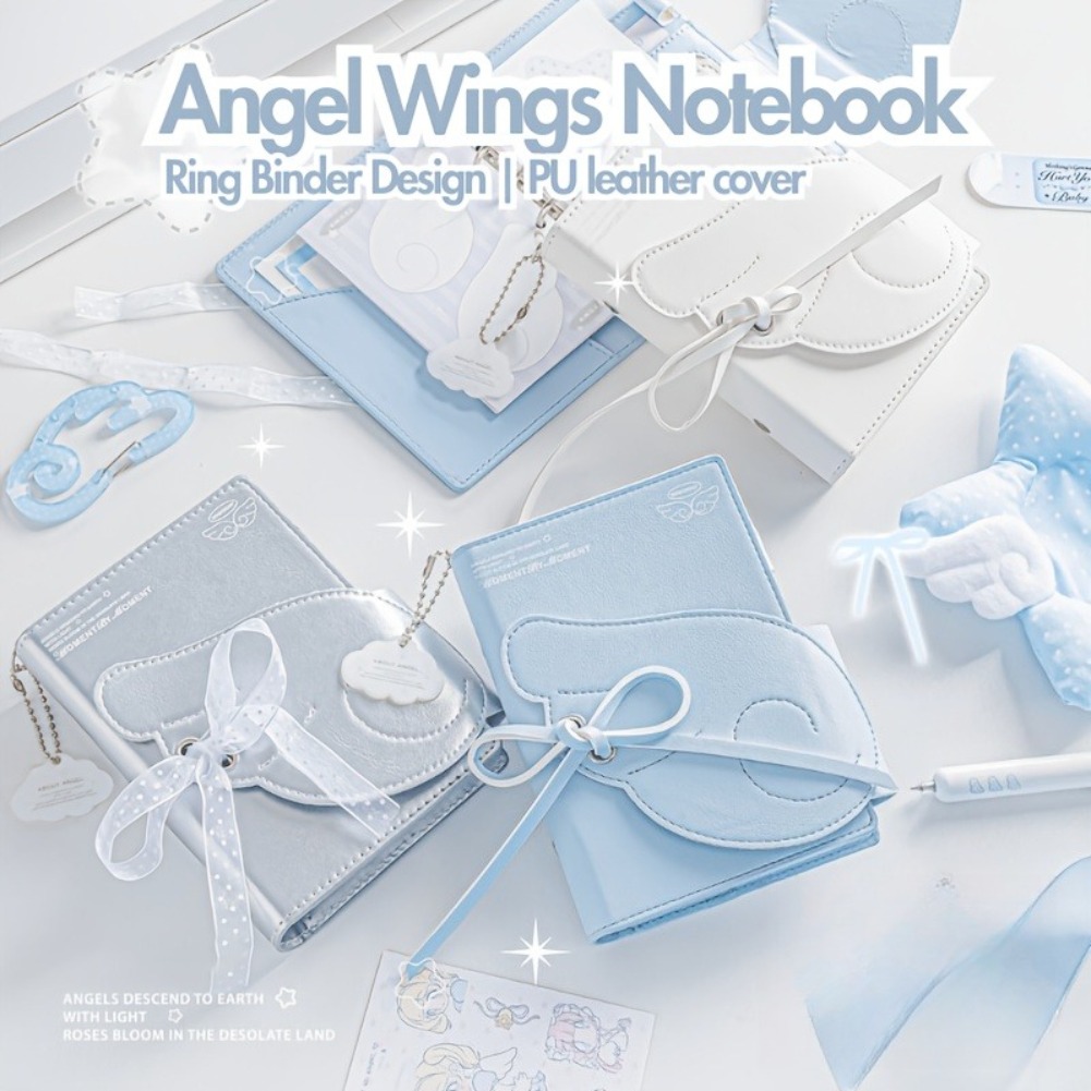 สมุดโน้ตปีกนางฟ้าน่ารัก A7 ปกห - Leather Work Notebook บทวิจารณ์และราคา
