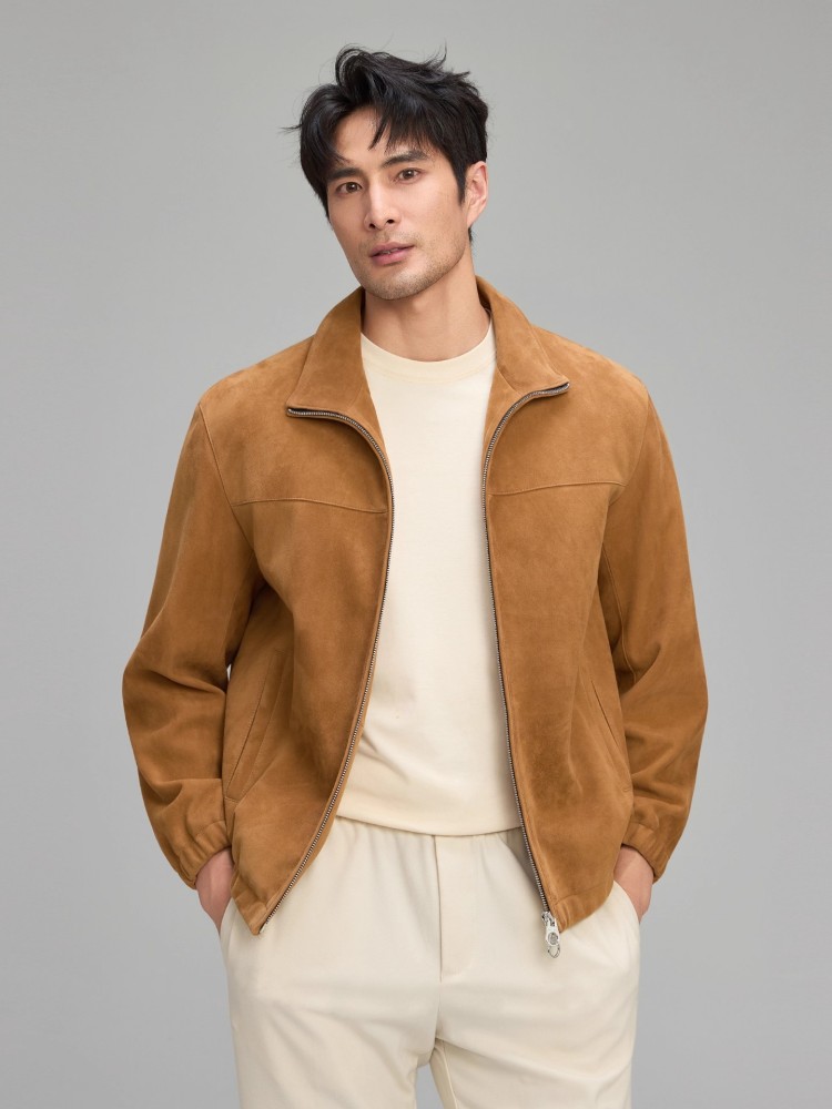 เสื้อแจ็คเก็ตหนังกลับแท้สำหรับ - Leather Work Jacket Mens บทวิจารณ์และราคา