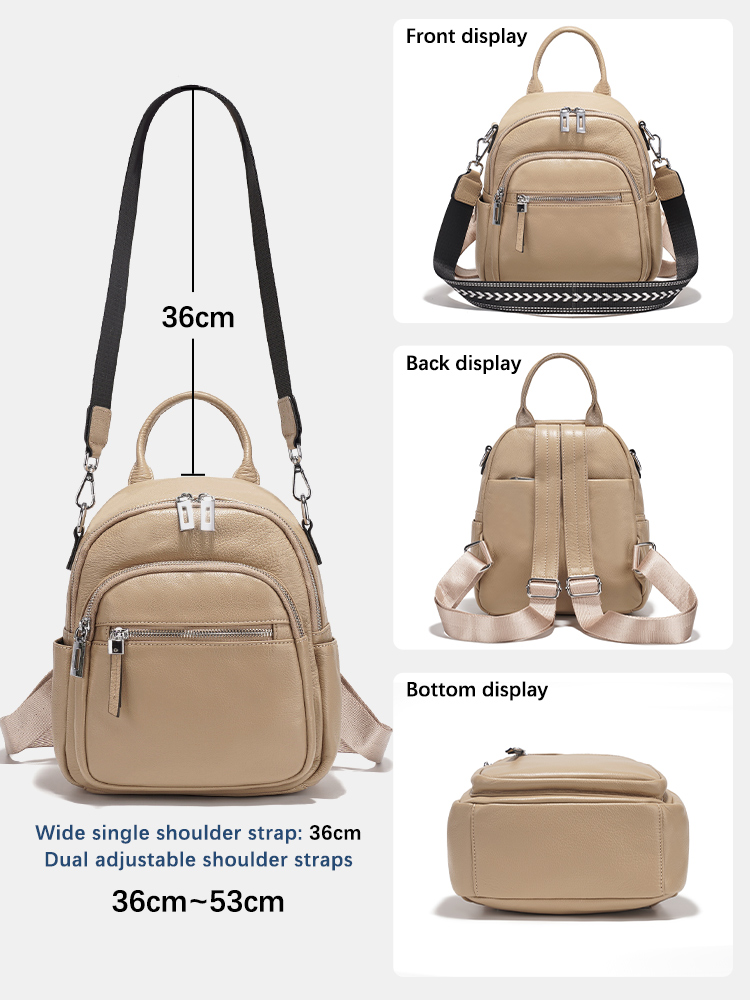 เซนซีกระเป๋าเป้สะพายหลังหนังแท - Leather Work Womens Backpack บทวิจารณ์และราคา