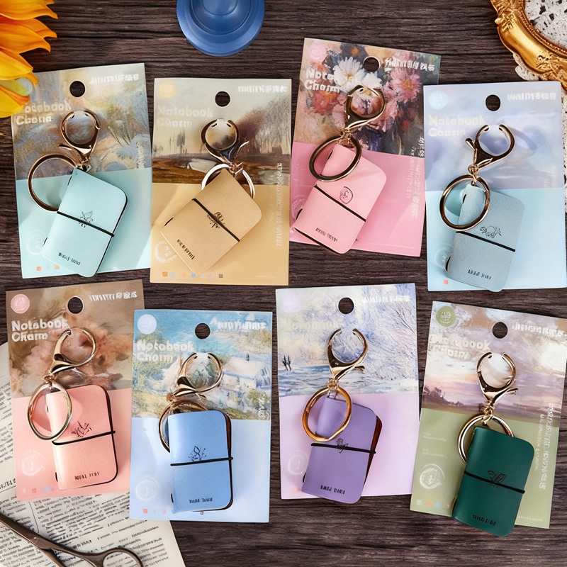 พวงกุญแจสมุดบันทึกหนัง PU 2 ชิ - Leather Work Notebook บทวิจารณ์และราคา