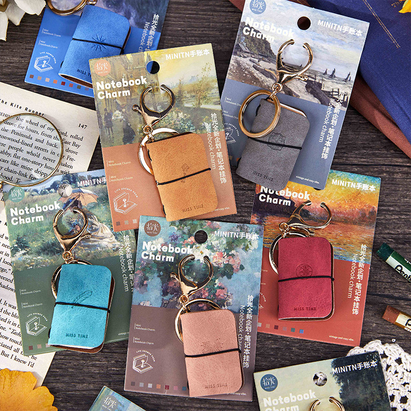 พวงกุญแจสมุดบันทึกหนัง PU 2 ชิ - Leather Work Notebook บทวิจารณ์และราคา