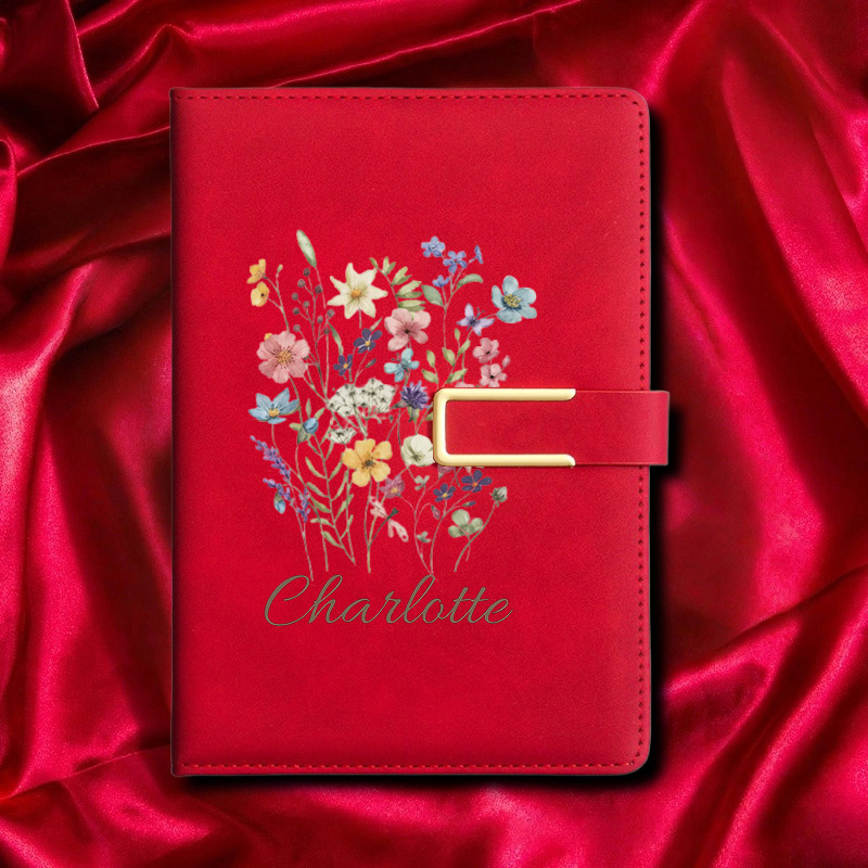 สมุดบันทึกปกแข็งหนังเทียมลายดอ - Leather Work Notebook บทวิจารณ์และราคา