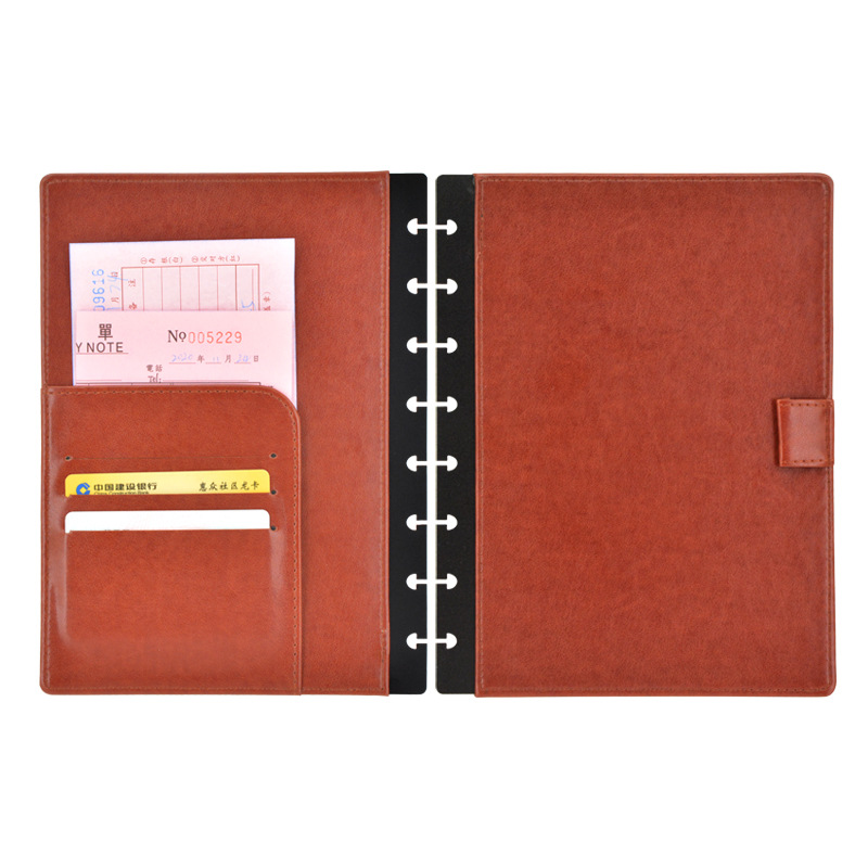 สมุดโน้ตปกหนังแบบหลวมพร้อมรูเจ - Leather Work Notebook บทวิจารณ์และราคา
