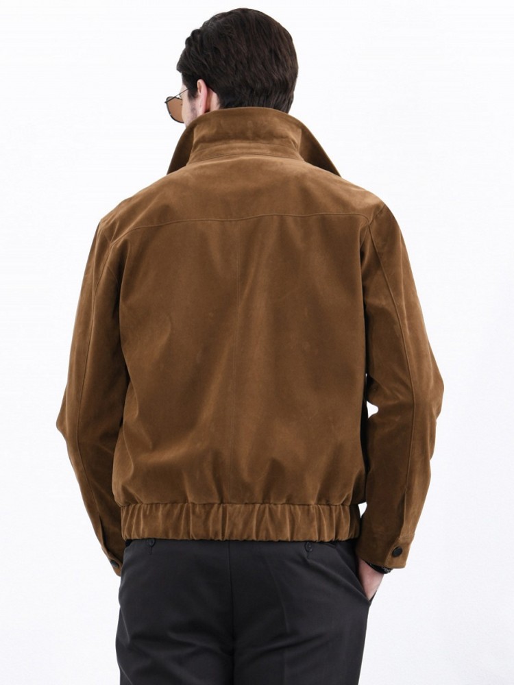 เสื้อโค้ทหนัง PU สไตล์วินเทจอเ - Leather Work Jacket Mens บทวิจารณ์และราคา
