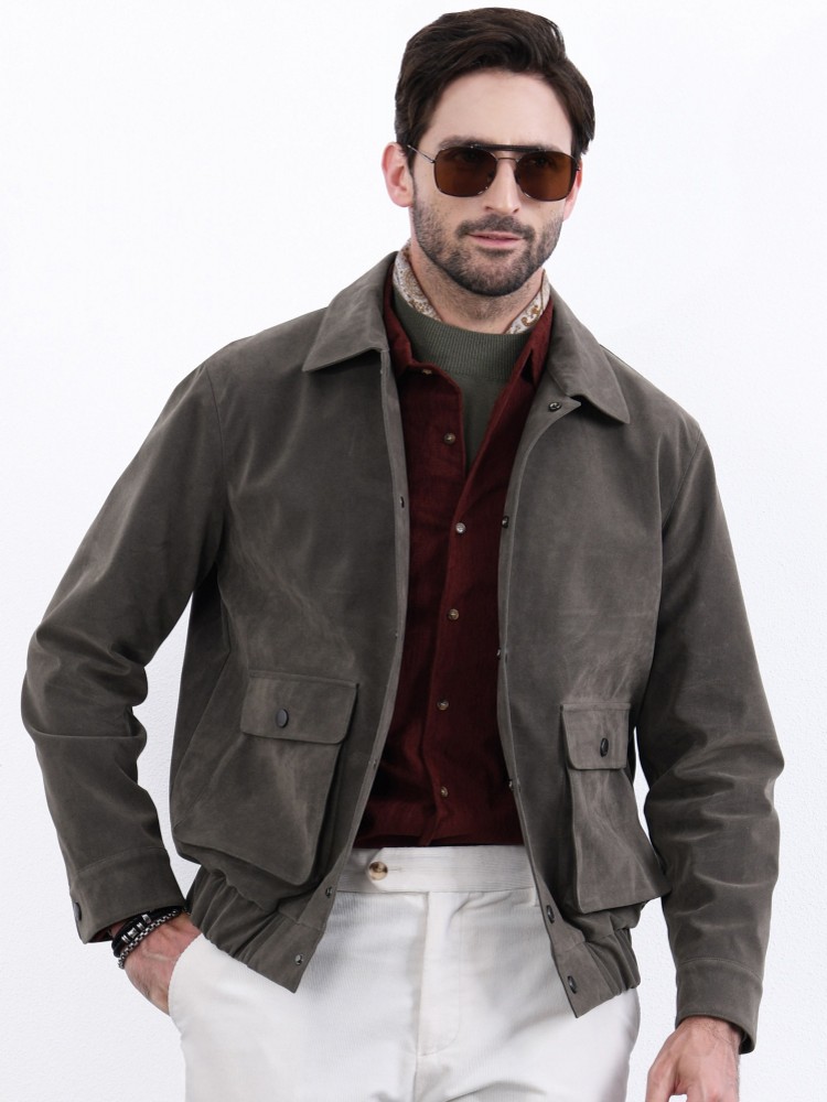 เสื้อโค้ทหนัง PU สไตล์วินเทจอเ - Leather Work Jacket Mens บทวิจารณ์และราคา