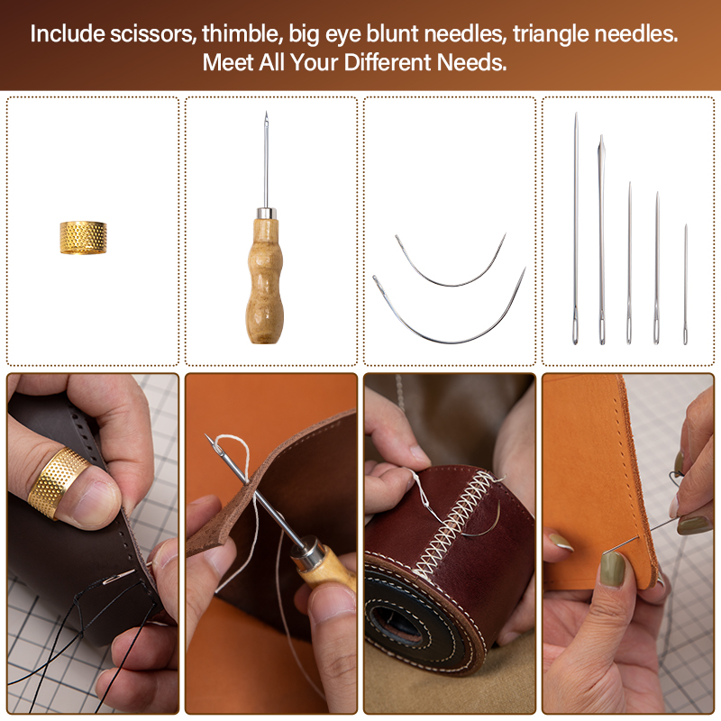WUTA ชุดซ่อมหนังเย็บรองเท้าเฟอ - Leatherwork Awl บทวิจารณ์และราคา