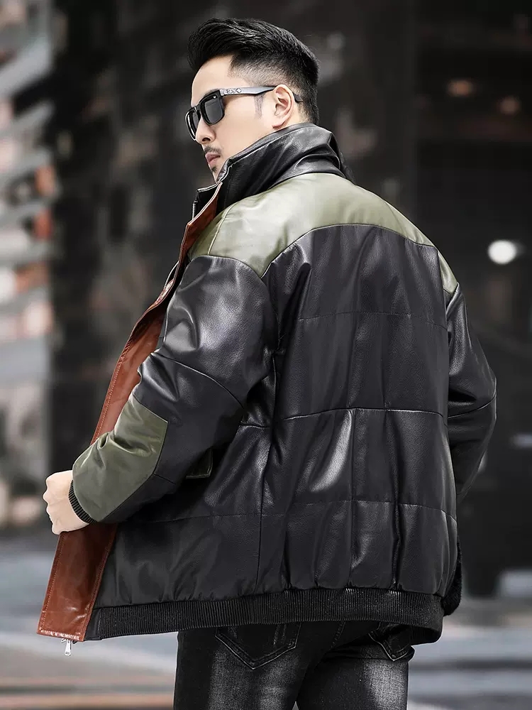 กระเป๋าขนาดใหญ่ทํางานลงเสื้อแจ - Leather Work Jacket Mens บทวิจารณ์และราคา