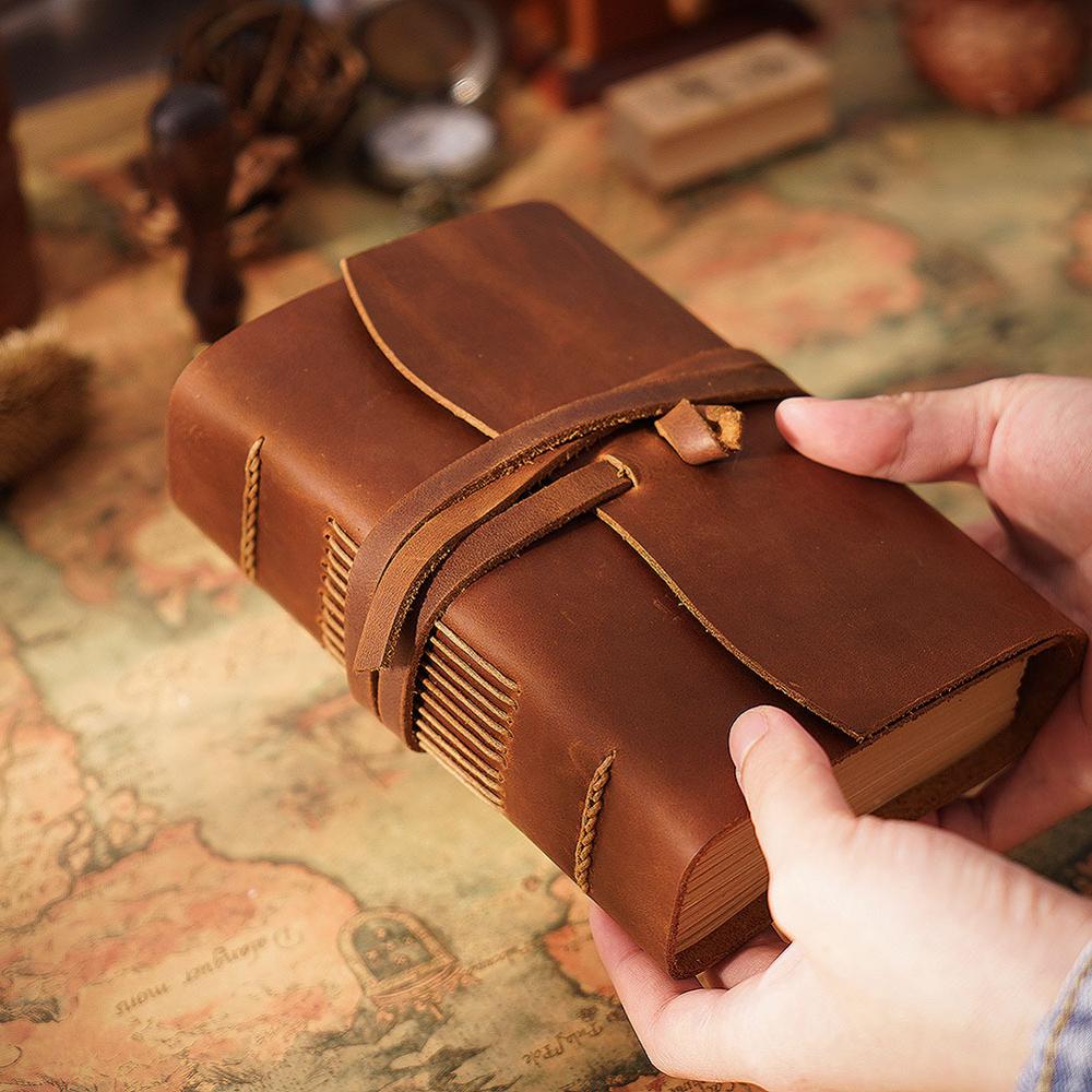 สมุดบันทึกปกหนังงานทำมือสมุดบั - Leather Work Notebook บทวิจารณ์และราคา