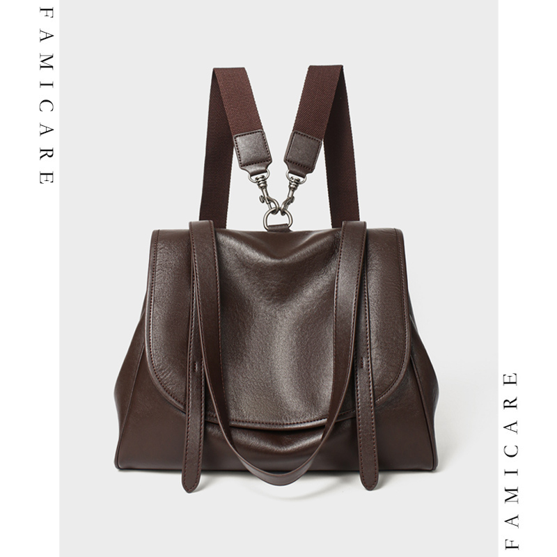 กระเป๋าเป้สะพายหลังหนังนิ่มสไต - Leather Work Womens Backpack บทวิจารณ์และราคา