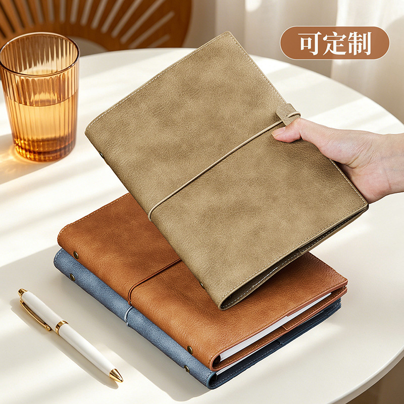 สมุดบันทึกแบบเติมได้ A5 ปกหนัง - Leather Work Notebook บทวิจารณ์และราคา