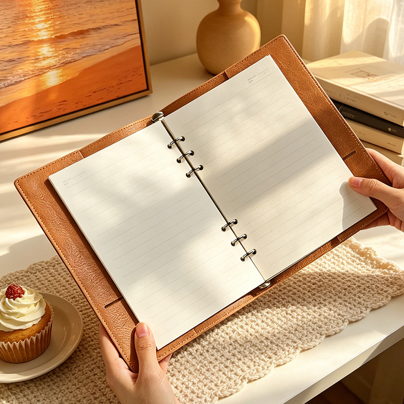 สมุดบันทึกแบบเติมได้ A5 ปกหนัง - Leather Work Notebook บทวิจารณ์และราคา